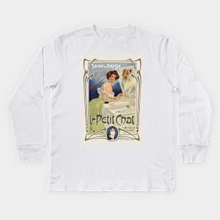 Savon de toilette - Le Petit Chat France Vintage Poster 1899 Kids Long Sleeve T-Shirt